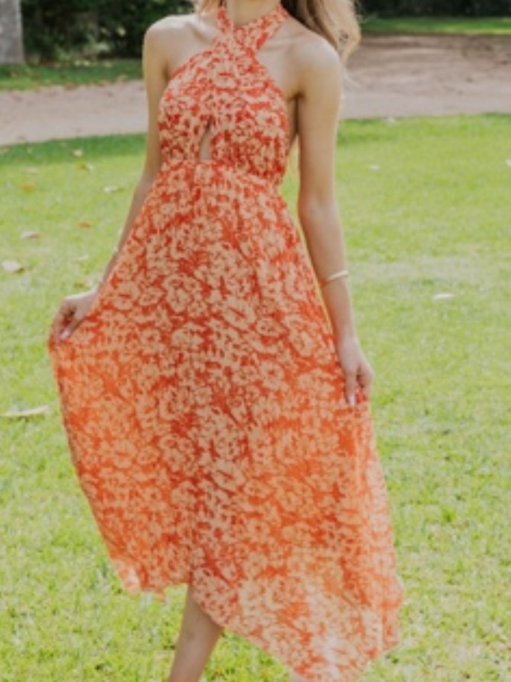 Hello Molly Floral Halter Maxi Dress - Picture 3 of 4